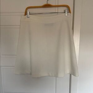 Adrienne Vittadini Cream Textured Circle Skirt